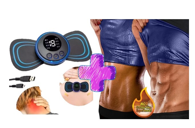 2 faja termica + masajeador mariposa